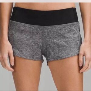 Lululemon Gray and Black Speed Up Shorts